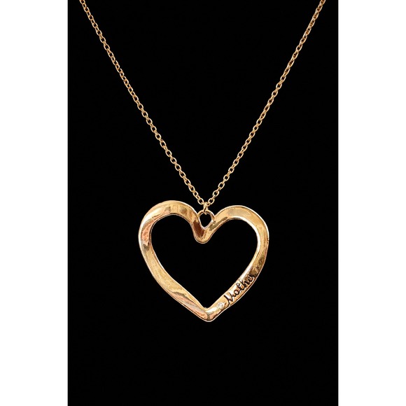 paparazzi Jewelry - Paparazzi A Mother's Love Gold Heart Necklace Crystal Accent Lobster Clasp